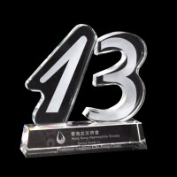 數字週年水晶獎座 tc10